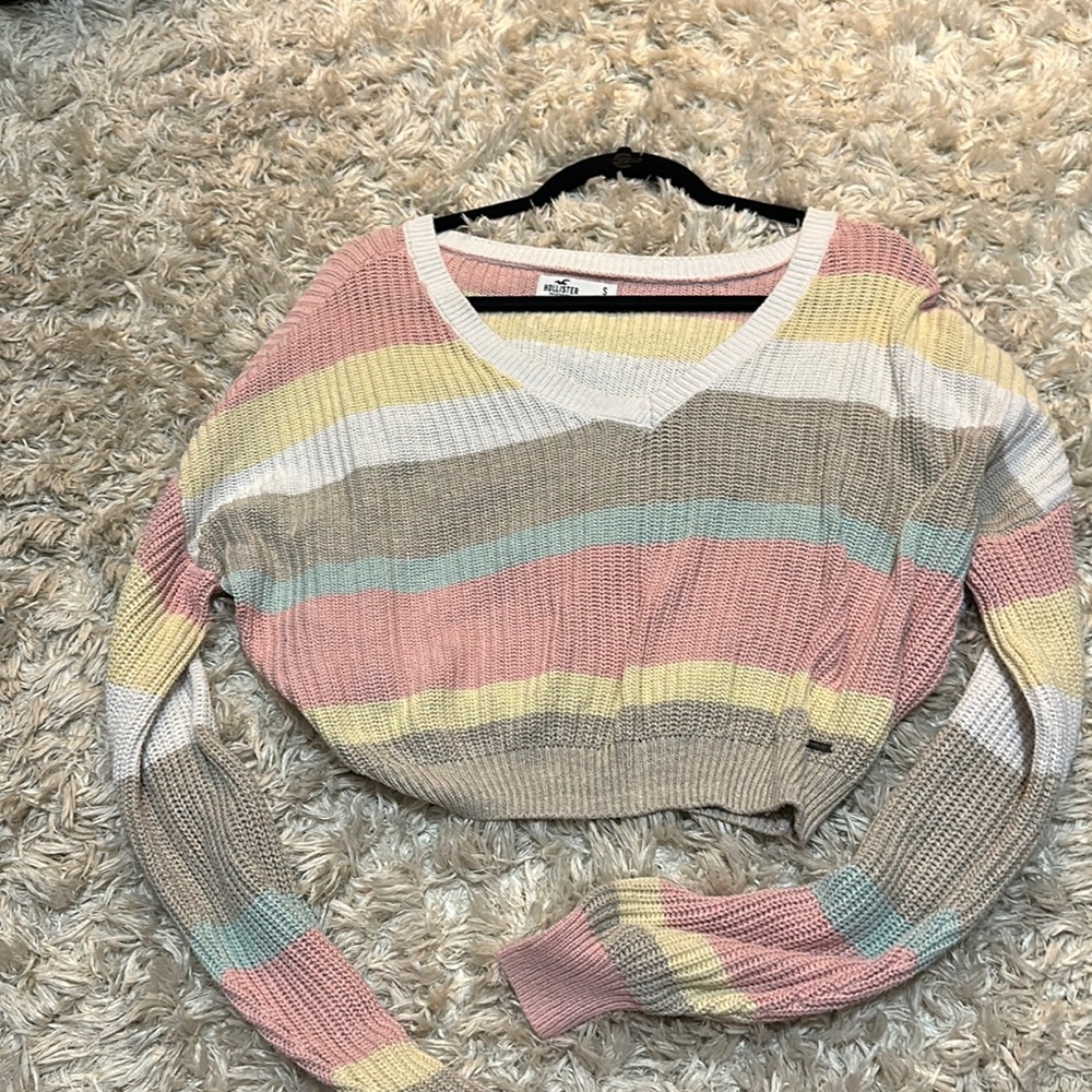 striped off the shoulder sweater